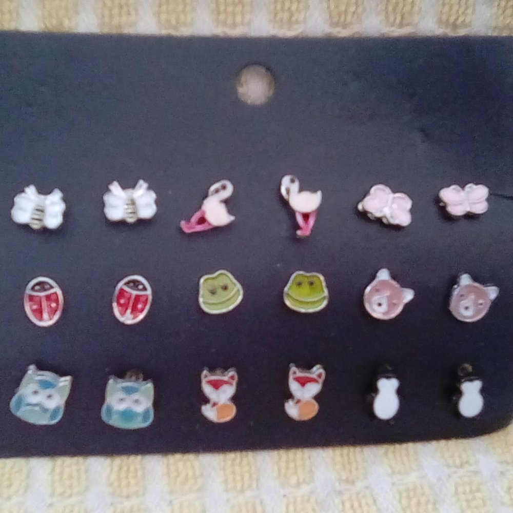 9-Pack of Animal Stud Earrings